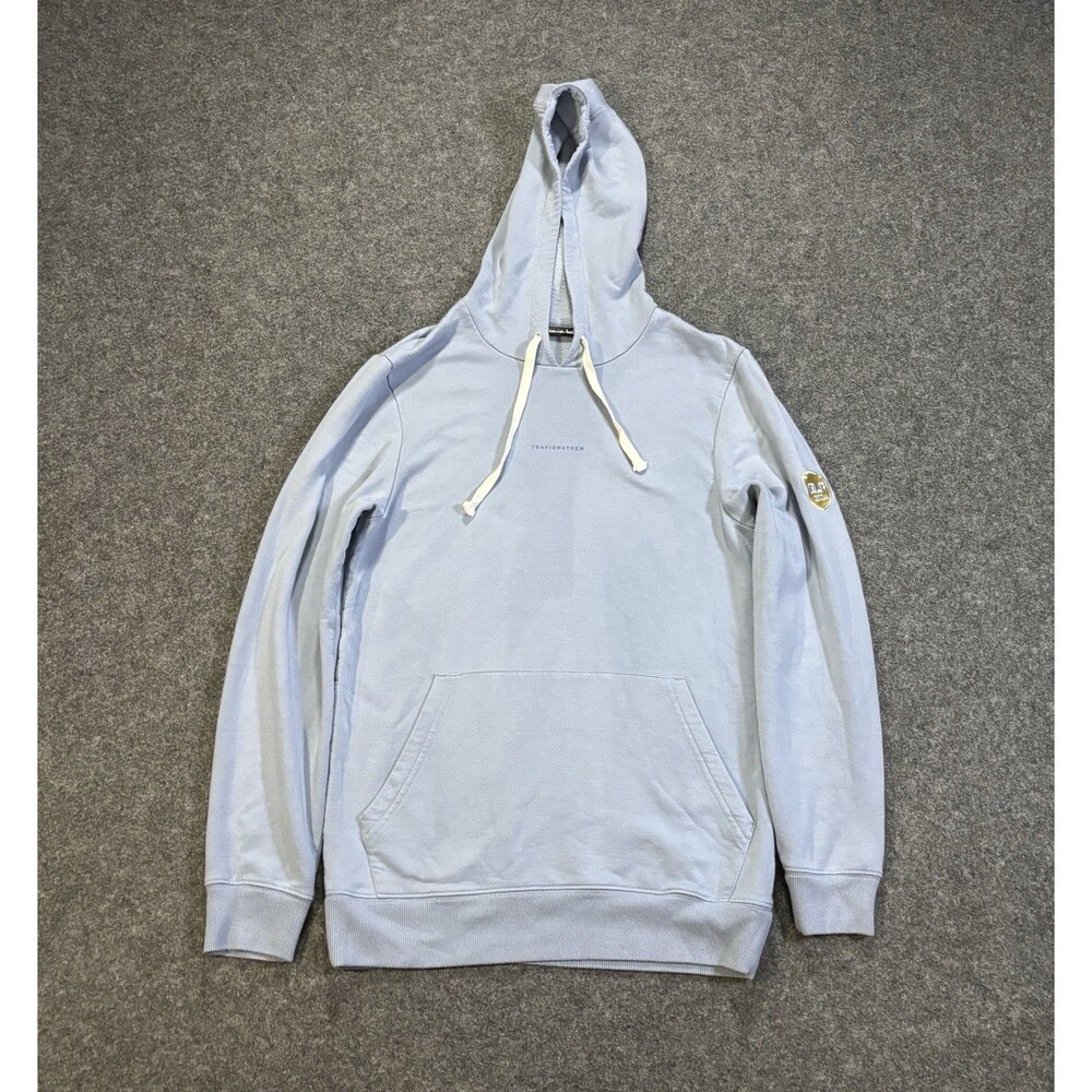 Travis Mathew Coastal Cloud Hoodie Men’s Small Fleece Pullover Logo Blue